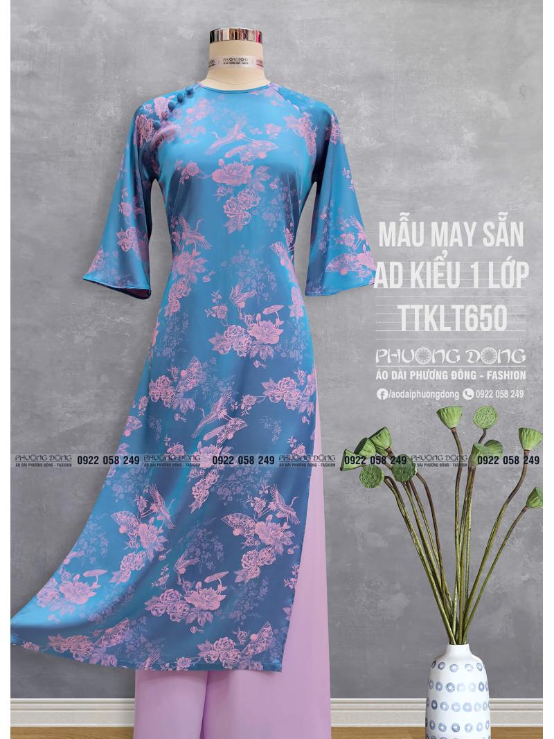 Áo Dài Phom Trẻ Gấm Lụa Phom Suông TTKLT650